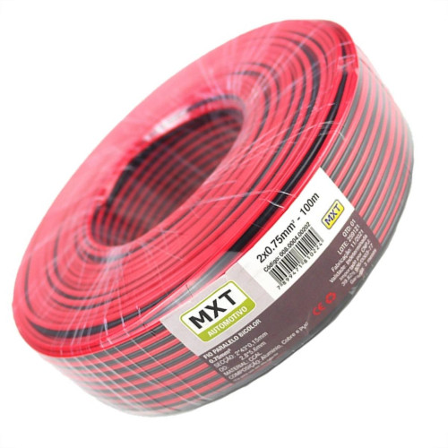 Fio Bicolor Para Som Mxt 2X0,75 Fio Bicolor Para Som Mxt 2X0,75