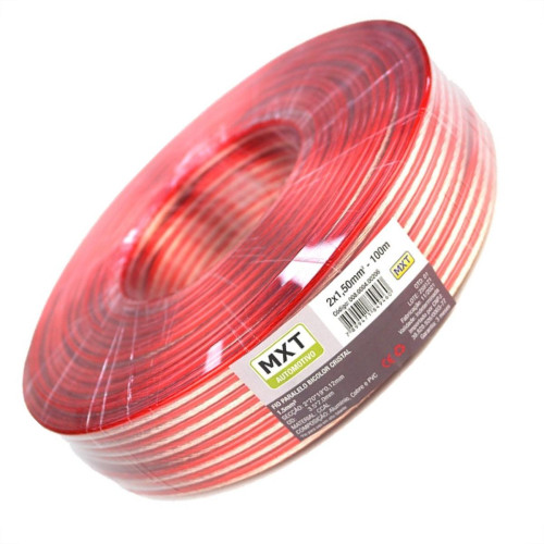 Fio Bicolor Para Som Cristal Mxt 2X1,50 Fio Bicolor Para Som Cristal Mxt 2X1,50