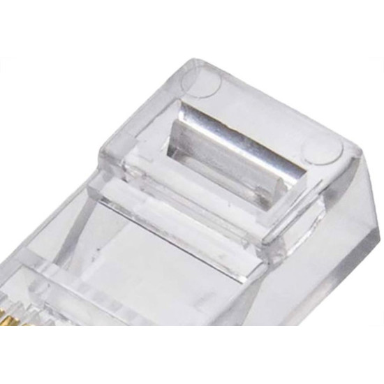 Plug Modular Para Computador Mxt Rj45 (8X8) Para Cat 6 - Pacote Com 100 Plug Modular Para Computador Mxt Rj45 (8X8) Para Cat 6 - Pacote Com 100