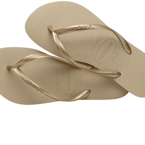 Chinelo Havaianas Slim 33/34 Areia Dourado Claro