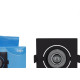 Spot Com Lampada Dicroica Led Elgin 5W. Quadrado Ip20 Mr16 Movel Preto Bivolt 400Lm 6500K.