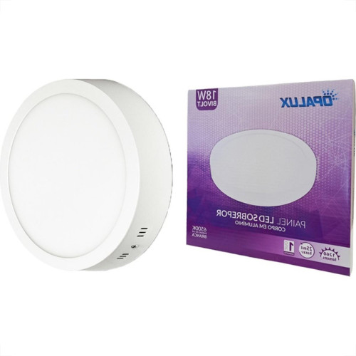 Plafon Led Sobrepor Opalux Redondo 18W. 1260Lm. 6500K. Bivolt Branco