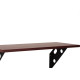 Prateleira Madeira Tramontina Elite 60X25Cm Castanho Escuro Com Suporte Metalico - 91286/067 Prateleira Madeira Tramontina Elite 60X25Cm Castanho Escuro Com Suporte Metalico - 91286/067