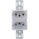 Conjunto Ilumi Stylus Branco Sem Placa 2 Tomadas 2P+T. 10A. - 20120/0 Conjunto Ilumi Stylus Branco Sem Placa 2 Tomadas 2P+T. 10A. - 20120/0