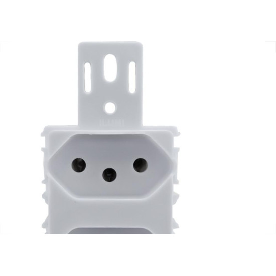 Conjunto Ilumi Stylus Branco Sem Placa 2 Tomadas 2P+T. 10A. - 20120/0 Conjunto Ilumi Stylus Branco Sem Placa 2 Tomadas 2P+T. 10A. - 20120/0