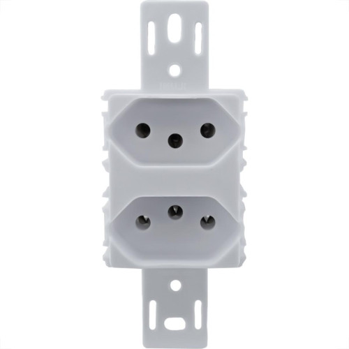 Conjunto Ilumi Stylus Branco Sem Placa 2 Tomadas 2P+T. 20A. - 20121/0 Conjunto Ilumi Stylus Branco Sem Placa 2 Tomadas 2P+T. 20A. - 20121/0