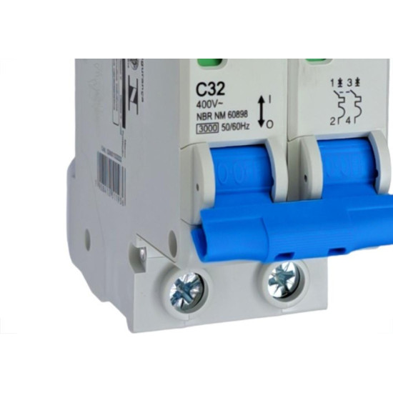 Disjuntor Elgin ''Din'' Bipolar Dz47-63S - 32A. Disjuntor Elgin ''Din'' Bipolar Dz47-63S - 32A.