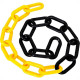 Corrente Pvc Plastcor 05Mm Preta/Amarela Com 100M Corrente Pvc Plastcor 05Mm Preta/Amarela Com 100M