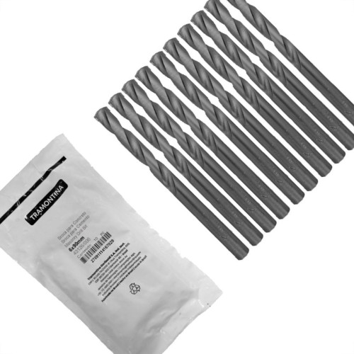 Broca Widea Tramontina Basic 6,0Mm Pacote Com 10 Pecas - 43126/006 - Kit C/10 Pecas Broca Widea Tramontina Basic 6,0Mm Pacote Com 10 Pecas - 43126/006 - Kit C/10 Pecas
