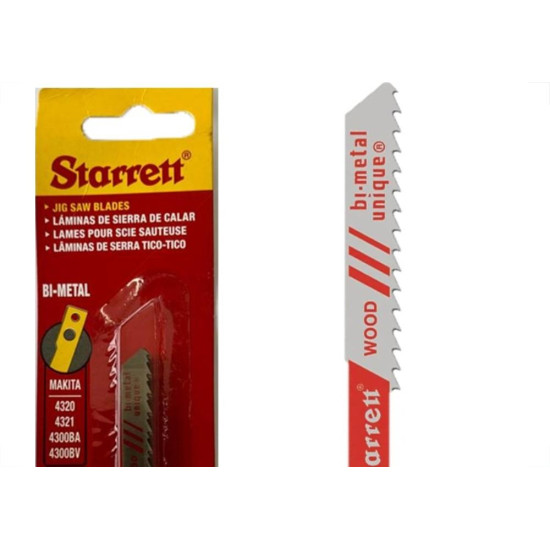 Serra Tico-Tico Lamina Starrett Madeira Bi-Metal Com 5 Pecas Makita Bs310T - 65Mm - Bs310T