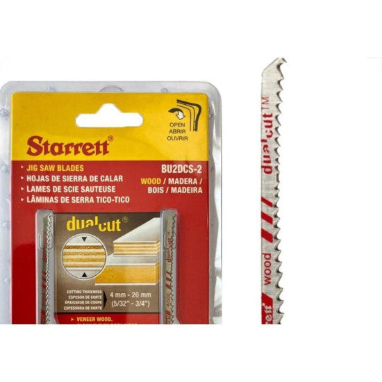 Serra Tico-Tico Lamina Starrett Mdf Bi-Metal Com 2 Pecas Bu2Dcs-2 - 50Mm - Bu2Dsc Serra Tico-Tico Lamina Starrett Mdf Bi-Metal Com 2 Pecas Bu2Dcs-2 - 50Mm - Bu2Dsc