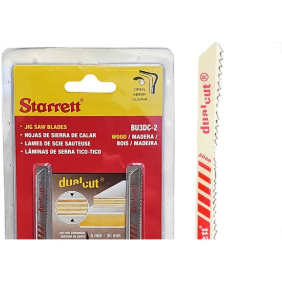 Serra Tico-Tico Lamina Starrett Mdf Bi-Metal Com 2 Pecas Bu3Dc-2 - 75Mm - Bu3Dc Serra Tico-Tico Lamina Starrett Mdf Bi-Metal Com 2 Pecas Bu3Dc-2 - 75Mm - Bu3Dc