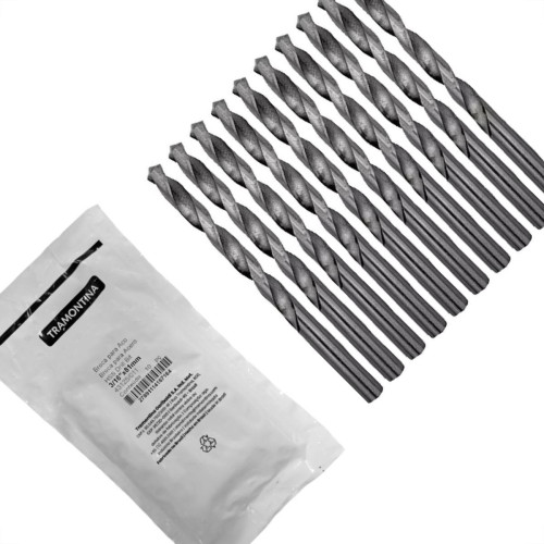 Broca Aco Rapido Tramontina Basic 3/16'' Pacote Com 10 Pecas - 43125/011 - Kit C/10 Pecas Broca Aco Rapido Tramontina Basic 3/16'' Pacote Com 10 Pecas - 43125/011 - Kit C/10 Pecas