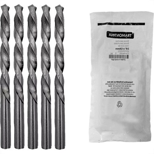 Broca Aco Rapido Tramontina Basic 3/8'' Pacote Com 5 Pecas - 43125/023 - Kit C/5 Pecas Broca Aco Rapido Tramontina Basic 3/8'' Pacote Com 5 Pecas - 43125/023 - Kit C/5 Pecas
