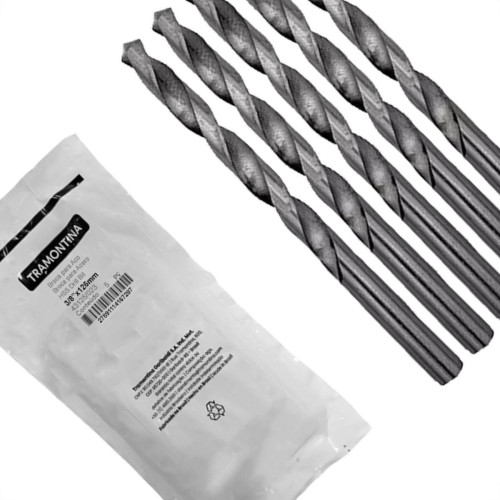 Broca Aco Rapido Tramontina Basic 3/8'' Pacote Com 5 Pecas - 43125/023 - Kit C/5 Pecas Broca Aco Rapido Tramontina Basic 3/8'' Pacote Com 5 Pecas - 43125/023 - Kit C/5 Pecas