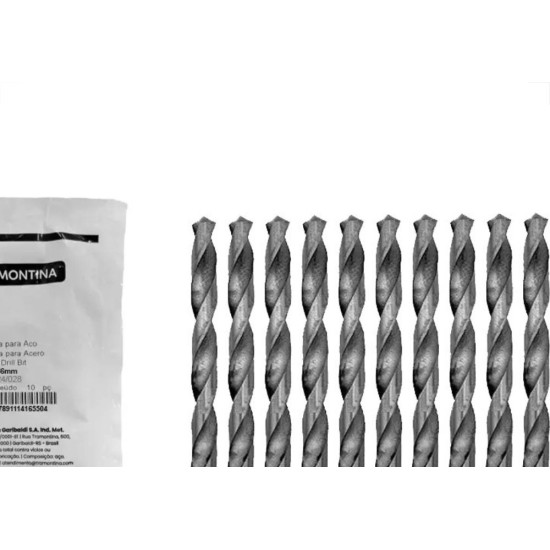 Broca Aco Rapido Tramontina Basic 3,5Mm Pacote Com 10 Pecas - 43124/028 - Kit C/10 Pecas Broca Aco Rapido Tramontina Basic 3,5Mm Pacote Com 10 Pecas - 43124/028 - Kit C/10 Pecas