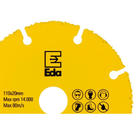 Disco Para Madeira Tungstenio Eda 110 X 20Mm - 0Qf Disco Para Madeira Tungstenio Eda 110 X 20Mm - 0Qf