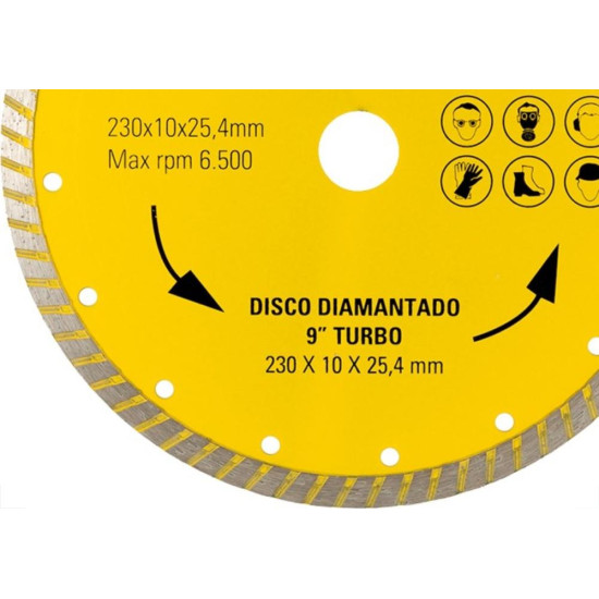 Disco Diamantado Eda Turbo 230Mm X 25,4Mm - 0Qj Disco Diamantado Eda Turbo 230Mm X 25,4Mm - 0Qj