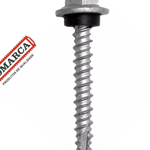 Parafuso Telha Sextavado Com Arruela De Vedacao Ponta Ogivada 12-14 X 4.1/2'' Jomarca Parafuso Telha Sextavado Com Arruela De Vedacao Ponta Ogivada 12-14 X 4.1/2'' Jomarca