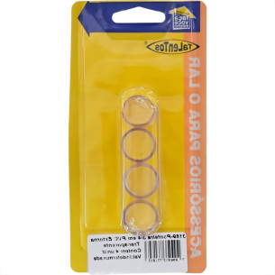 Ponteira Externa (Pvc) Talentos Redonda 3/4'' Transparente Cartela Com 4 Pecas