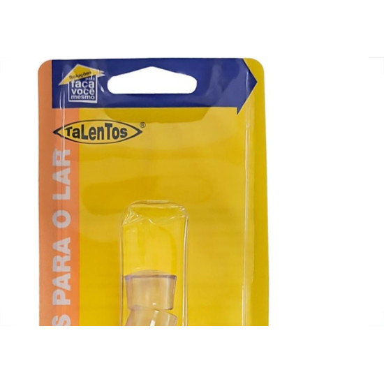 Ponteira Externa (Pvc) Talentos Redonda 5/8'' Transparente Cartela Com 4 Pecas Ponteira Externa (Pvc) Talentos Redonda 5/8'' Transparente Cartela Com 4 Pecas