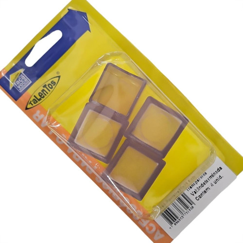 Ponteira Externa (Pvc) Talentos Quadrada 25X25 Transparente Cartela Com 4 Pecas Ponteira Externa (Pvc) Talentos Quadrada 25X25 Transparente Cartela Com 4 Pecas