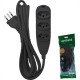 Extensao Intelbras 3 Tomadas 2 Polos + Terra 10A. Preta 3M. - 4830148 Extensao Intelbras 3 Tomadas 2 Polos + Terra 10A. Preta 3M. - 4830148