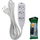 Extensao Intelbras 3 Tomadas 2 Polos + Terra 10A. Branca 3M. - 4830153 Extensao Intelbras 3 Tomadas 2 Polos + Terra 10A. Branca 3M. - 4830153