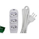 Extensao Intelbras 3 Tomadas 2 Polos + Terra 10A. Branca 3M. - 4830153 Extensao Intelbras 3 Tomadas 2 Polos + Terra 10A. Branca 3M. - 4830153