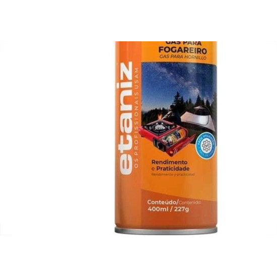 Gas Butano/Propano Etaniz Para Fogareiro 400Ml/227G Gas Butano/Propano Etaniz Para Fogareiro 400Ml/227G