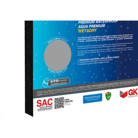 Lixa D Agua Tatu Premium Gk 2000 - Kit C/50 Pecas Lixa D Agua Tatu Premium Gk 2000 - Kit C/50 Pecas