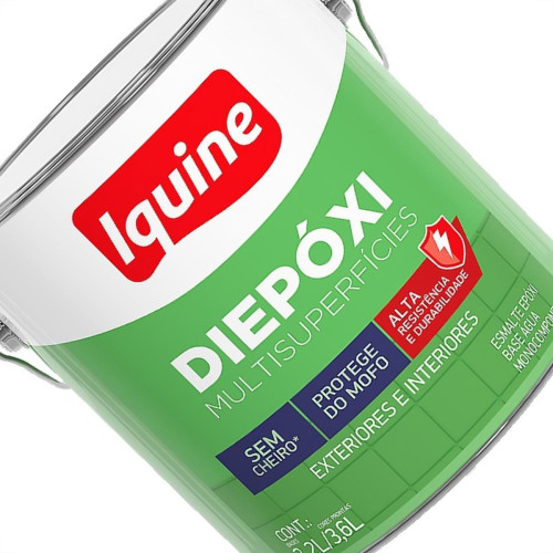 Tinta Epoxi Iquine Diepoxi Multi Superficies Base Agua 3,6Ml Branco Neve