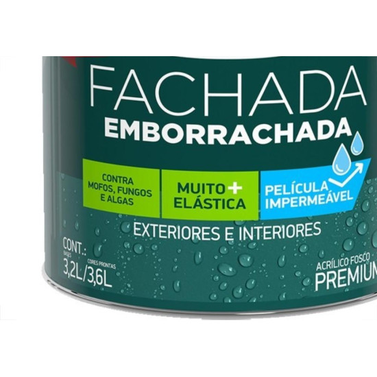 Tinta Acrilica Iquine Fachada Emborrachada Acrilico Premium 3,6L Branco Neve Tinta Acrilica Iquine Fachada Emborrachada Acrilico Premium 3,6L Branco Neve