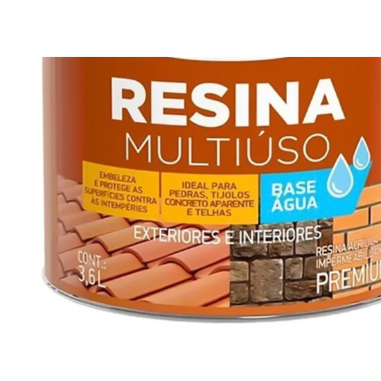 Resina Acrilica Iquine Multiuso Base Agua Incolor 3,6L Resina Acrilica Iquine Multiuso Base Agua Incolor 3,6L
