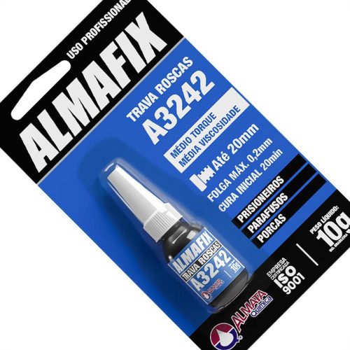 Trava Para Parafuso Almafix A3242 Medio Torque 10G Trava Para Parafuso Almafix A3242 Medio Torque 10G