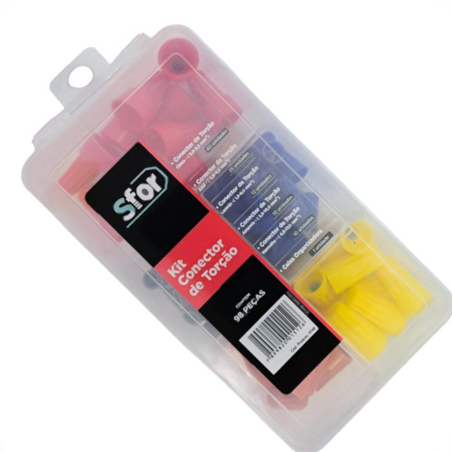 Conector Torcao Sforplast Com Mola Kit Com 98 Pecas - 5746 Conector Torcao Sforplast Com Mola Kit Com 98 Pecas - 5746