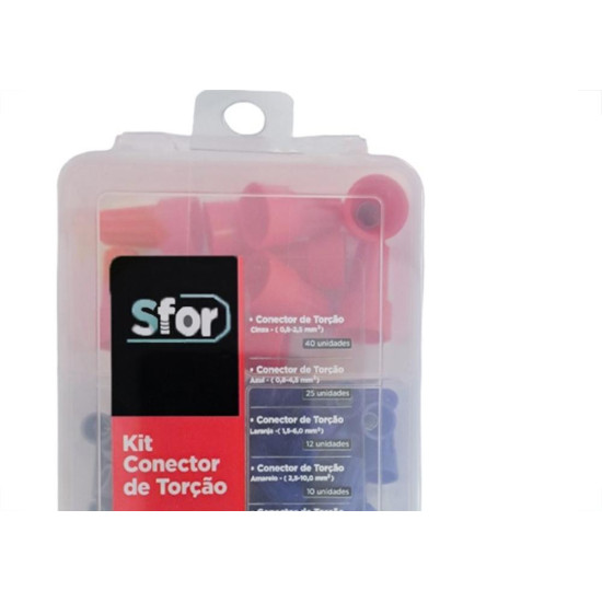 Conector Torcao Sforplast Com Mola Kit Com 98 Pecas - 5746 Conector Torcao Sforplast Com Mola Kit Com 98 Pecas - 5746