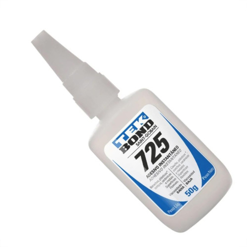 Cola Instantanea Tekbond 725 - Baixa Viscosidade - Bico Tipo ''B'' Mais Fino E Preciso 50G