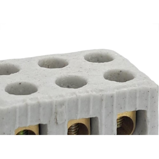 Conector Porcelana Interneed 3 Polos 10Mm - 66132 - Kit C/10 Pecas Conector Porcelana Interneed 3 Polos 10Mm - 66132 - Kit C/10 Pecas