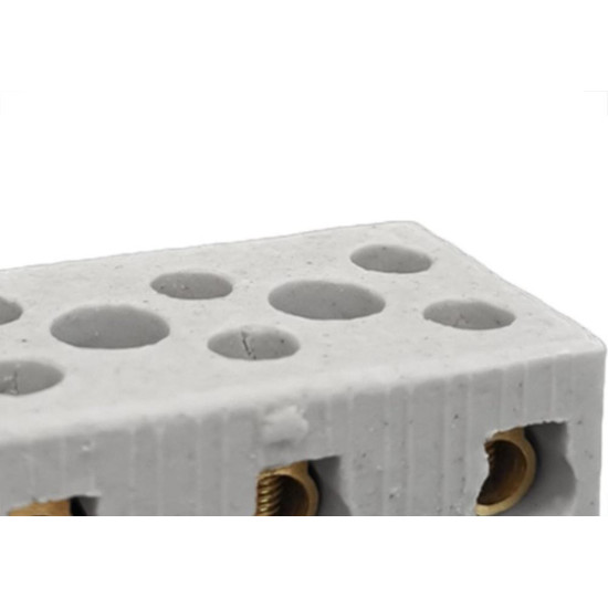 Conector Porcelana Interneed 3 Polos 16Mm - 66156 - Kit C/10 Pecas