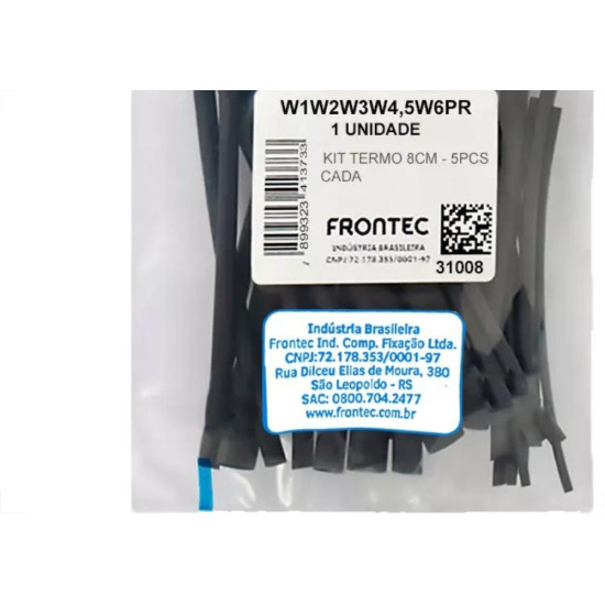 Tubo Termocontratil 80Mm Kit Com 25 Pecas 5 Diametros Preto - W1W2W3W4,5W6Pr Tubo Termocontratil 80Mm Kit Com 25 Pecas 5 Diametros Preto - W1W2W3W4,5W6Pr