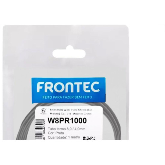 Tubo Termocontratil 8Mm / 4Mm Preto Pacote Com 1 Metro - W8Pr1000 Tubo Termocontratil 8Mm / 4Mm Preto Pacote Com 1 Metro - W8Pr1000