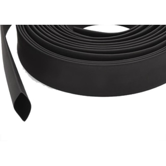 Tubo Termocontratil 1Mm / 0,65Mm Preto Rolo Com 25 Metros - W1,0Pr25