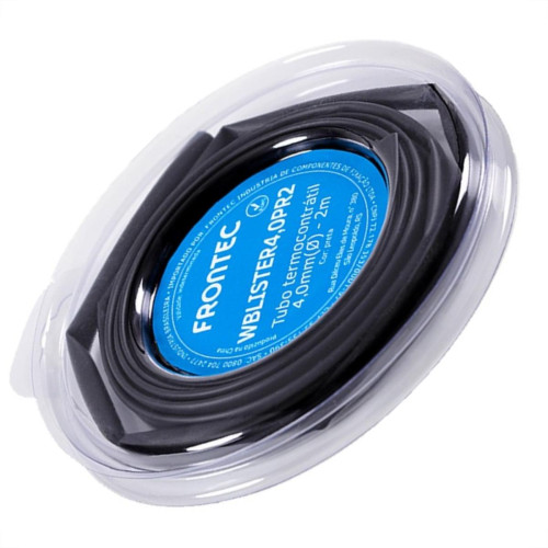 Tubo Termocontratil 4Mm / 2Mm Preto Pacote Com 2 Metros - Wblister 4,0Pr2 Tubo Termocontratil 4Mm / 2Mm Preto Pacote Com 2 Metros - Wblister 4,0Pr2