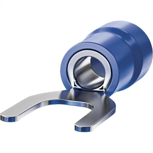 Terminal Forquilha Pre-Isolado Sforplast 1,5 A 2,5Mm - M6 - Azul