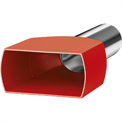 Terminal Tubular Ilhos Isolado Duplo Sforplast 10,0Mm Comprimento 14Mm - Vermelho