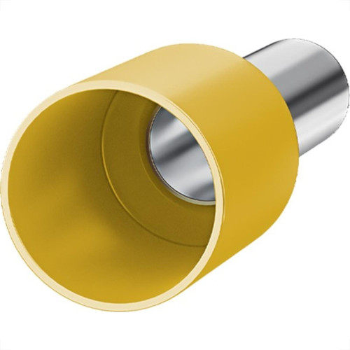 Terminal Tubular Ilhos Isolado Simples Sforplast 25,0Mm Comprimento 16Mm - Amarelo