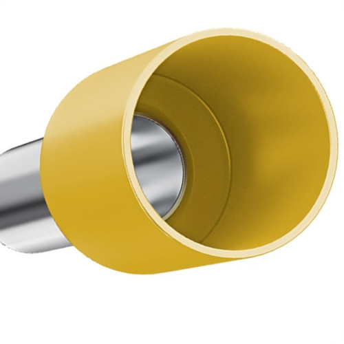 Terminal Tubular Ilhos Isolado Simples Sforplast 6,0Mm Comprimento 12Mm - Amarelo