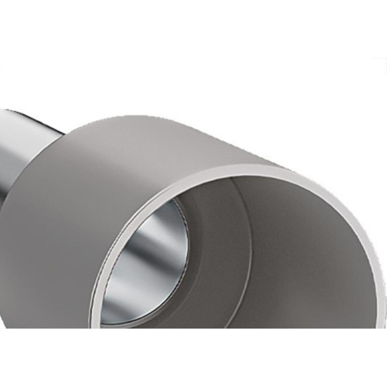 Terminal Tubular Ilhos Isolado Simples Sforplast 4,0Mm Comprimento 10Mm - Cinza