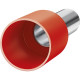 Terminal Tubular Ilhos Isolado Simples Sforplast 1,0Mm Comprimento 8Mm - Vermelho